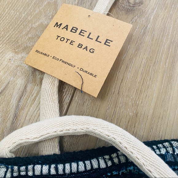 NWT Anthropologie Maybelle Handmade Denim Woven Large Bag Tote Beach - Picture 5 of 6